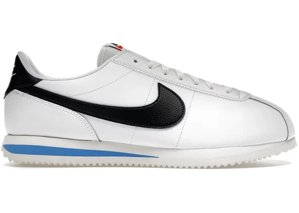 Кроссовки Nike Cortez '23, бело-черно-голубые
