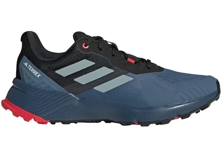 Мужские трейловые кроссовки Adidas Terrex Soulstride Rain.RDY, стальной/серый/рубиновый