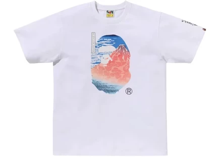 Мужская футболка Bape x Ukiyo-E Ape Head 2, белая