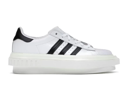 Женские кроссовки Adidas Superstar Platform, бело-черные