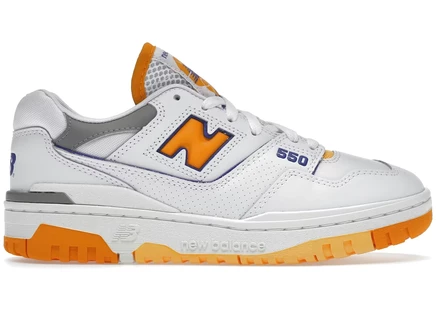 Кроссовки New Balance 550, бело-оранжево-фиолетовые