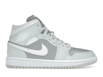 Женские кроссовки Jordan 1 Mid Photon Dust, серо-белые