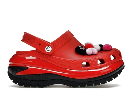 Мужские сабо Crocs Mega Crush Karol G, красно-черные