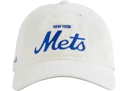 Мужская вельветовая кепка Aime Leon Dore x New Era Mets, белая