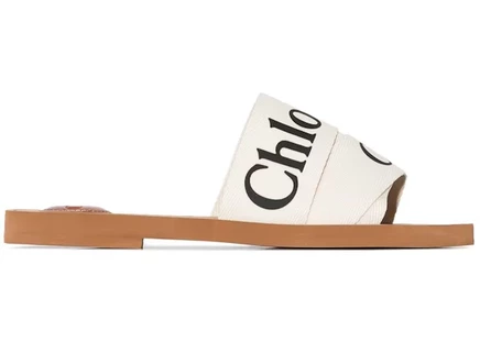 Женские босоножки Chloé Woody, белые/коричневые