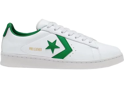 Мужские кеды converse pro leather ox, бело-зеленые