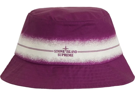 Панама Supreme Stone Island Stripe Crusher, фиолетовая