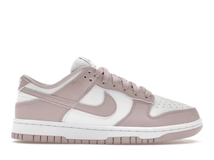 Женские кроссовки Nike Dunk Low, белые с пыльно-розовым