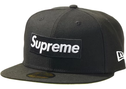 Мужская кепка Supreme No Comp Box Logo New Era, черная