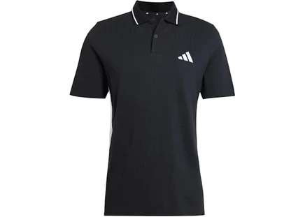 Мужское поло Adidas Essentials 3-Stripes, черно-белое