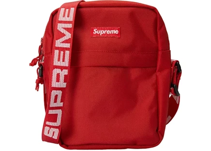 Унисекс сумка через плечо Supreme SS18, красная