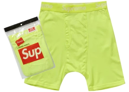Мужские боксеры Supreme Hanes 2 шт., флуоресцентно-желтые