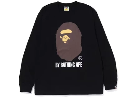 Мужская футболка Bape с длинным рукавом FW22, черная
