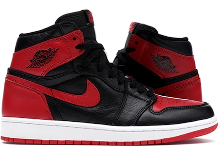 Мужские кроссовки Jordan 1 Homage, черно-красно-белые