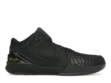 Мужские кроссовки Nike Kobe 4 Protro Gift of Mamba, черные с золотистыми акцентами