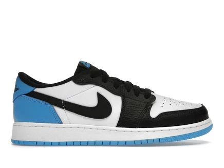 Детские кроссовки Jordan 1 Retro Low OG, черно-голубые