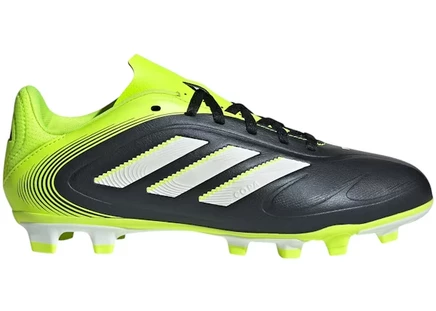 Детские бутсы Adidas Copa Pure 3 Club FG/MG, черно-бело-лимонные