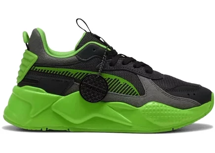 Детские кроссовки Puma RS-X Черепашки-ниндзя, черно-зеленые