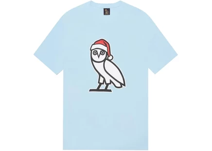 Мужская футболка OVO Holiday Owl, небесно-голубая