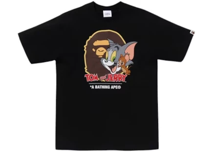 Мужская футболка Bape x Tom and Jerry 85th Ape Head I, черная