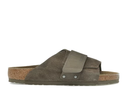 Мужские сабо Birkenstock Kyoto нубук и замша, серые