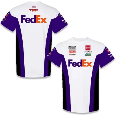 Многоцветная футболка с сублимированной униформой Pit Crew от Denny Hamlin FedEx