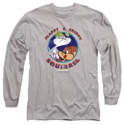 Мужская футболка с длинным рукавом Slappy And Skippy Squirrel athletic heather