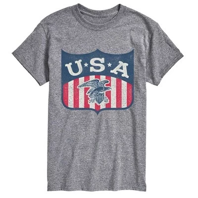 Мужская футболка с коротким рукавом Eagle Shield с графическим рисунком athletic heather