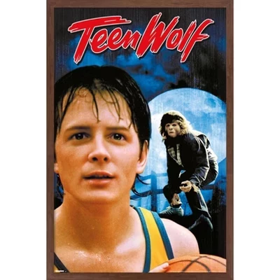Волчонок-подросток (1985) - DVD Key Art Настенный плакат в рамке из красного дерева