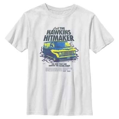 Футболка для мальчиков Neon Van Call The Hawkins Hitmaker белая