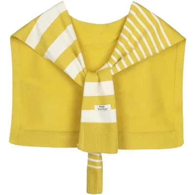 Women's Stripes Sweater Shawl Wraps Knitted Knotted Multicolor Fashion Casual Scarf for Travel Office 1 Pc yellow