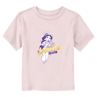 Розовая футболка с хэштегом Jasmine Thrills