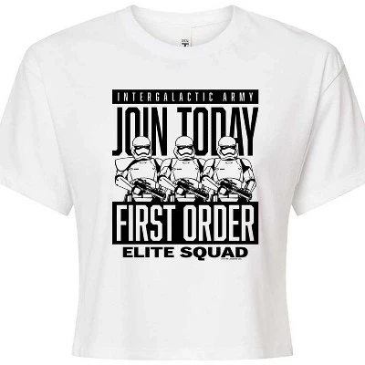 Women's -  - Join First Order Cropped Graphic T-Shirt white