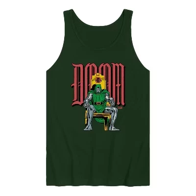 Мужская майка с графическим рисунком Doom Throne, зеленая