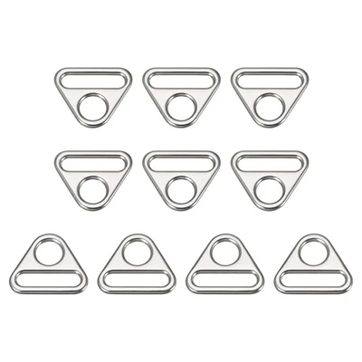 Пряжки треугольные Unique Bargains, 10 шт, серебристые