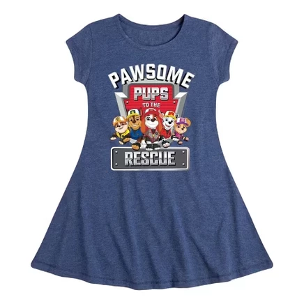 Платье для девочек Paw Patrol Pawsome Pups To The Rescue, меланжево-синее