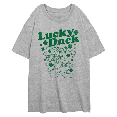 Спортивная футболка Junior's Mickey & Friends Lucky Clover Duck от heather