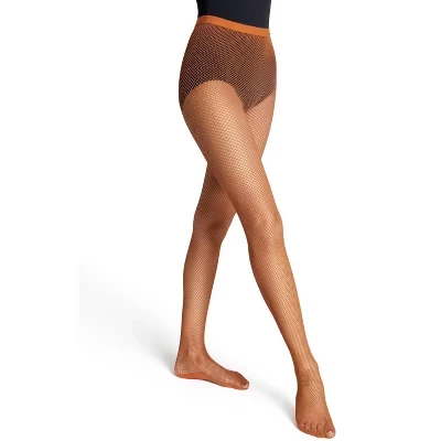 Женские колготки Capezio Professional Fishnet с швом, карамельные