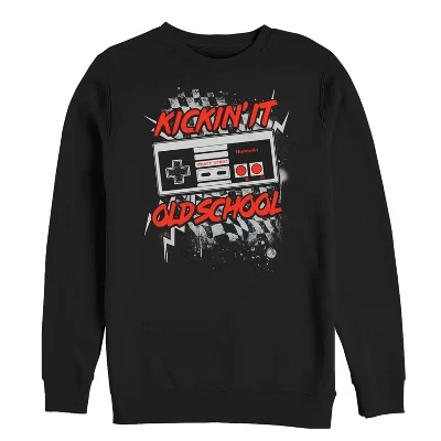 Мужская толстовка Kickin' It Old School NES Controller Splatter черного цвета