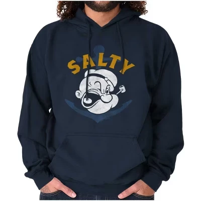 Popeye Sailor Salty Attitude Забавная толстовка с капюшоном Для женщин и мужчин с лицензией
