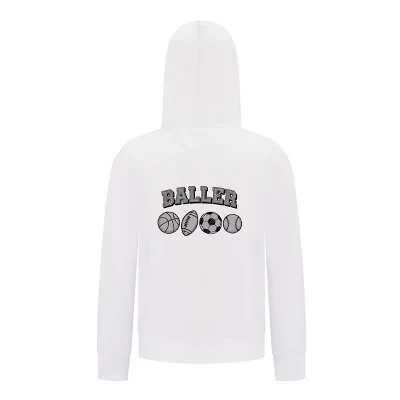 Спортивная коллекция толстовок на молнии для мальчиков – Ballers Multi-Sport Graphic Sweatshirt белого цвета
