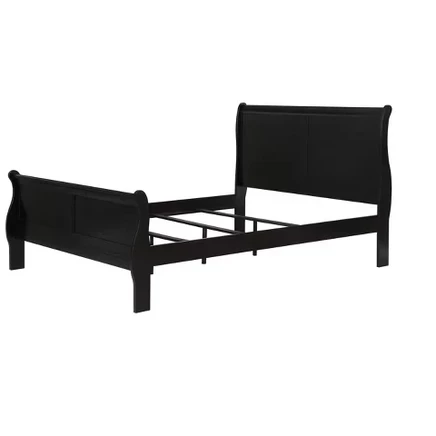 Детская кровать Okak Full 56″ с изголовьем, черная