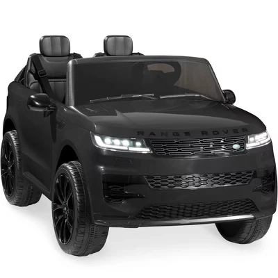 Детский 24-вольтовый 2-местный лицензированный Range Rover Ride-On Car с родительским управлением, грузоподъемностью 132 фунта, черный