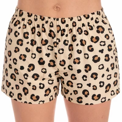 Женские хлопчатобумажные пижамные шорты-боксеры Sleep & Lounge Boxer PJs. big cheetah