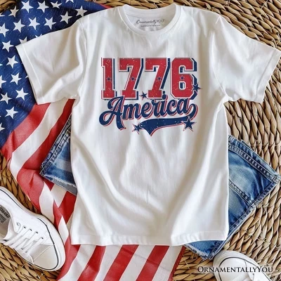 Женская футболка OrnamentallyYou 1776 ретро, белая