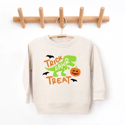 Ультрамягкая молодежная толстовка Trick Rawr Treat с графическим принтом natural
