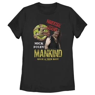 Женская футболка WWE Mick Foley Mankind, черная