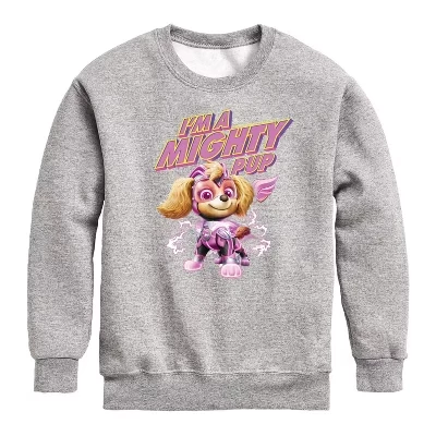 Флисовая толстовка с длинным рукавом Athletic Heather для мальчиков - Paw Patrol - I'm A Mighty Pup с графическим рисунком