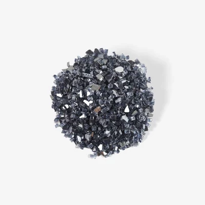 Каминная яма Fire Glass Камни из закаленного стекла для каминных принадлежностей серого цвета