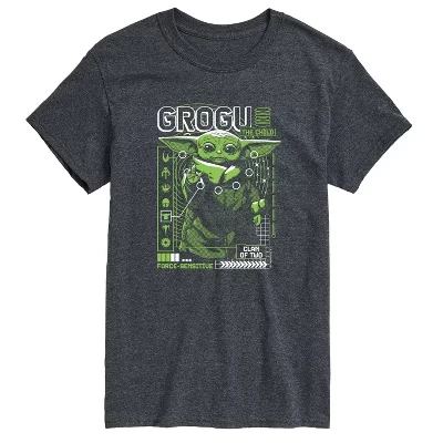 Мужская футболка Star Wars The Mandalorian Grogu Digital, темно-серая